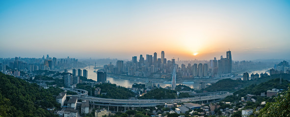 Modern metropolis skyline, Chongqing, China,