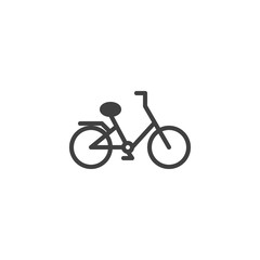 Bicycle vector icon. filled flat sign for mobile concept and web design. Bike glyph icon. Symbol, logo illustration. Vector graphics