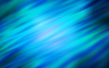 Dark BLUE vector template with space stars.