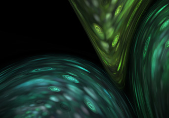 Macrocosm. Molecules and bacteria in the environment. Abstract 3d illustration.