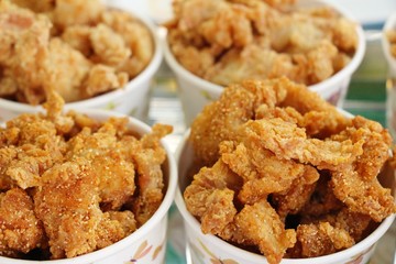 Fried chicken nuggets delicious at street food