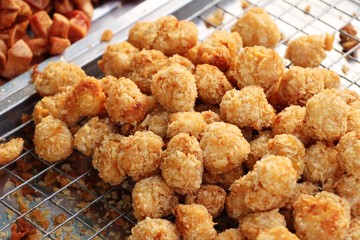 Fried chicken nuggets delicious at street food