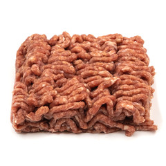 Minced meat isolated on white background
