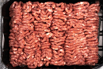 Minced meat isolated on white background