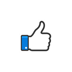 like icon vector. Thumbs up icons. social media symbol. Like icon. Thumbs up