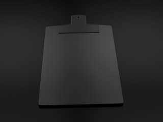 Blank Clip Folder Clipboard for Branding and Mock up. 3d render illustration.