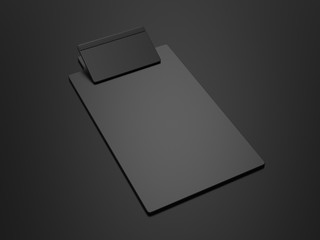 Blank Clip Folder Clipboard for Branding and Mock up. 3d render illustration.