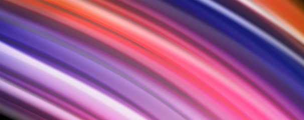 Modern rainbow liquid color flow colorful poster. Wave Liquid shape in black color background. Abstract composition