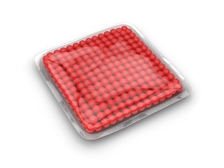 Blank promotional hot cold pack for mock up and branding, 3d render illustration.