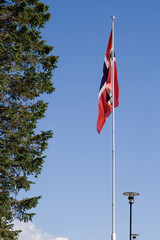 Norway Flag Mount Floyen Bergen
