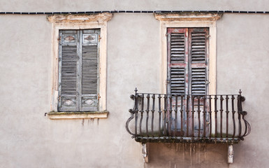 Fototapeta na wymiar Balcony Window Verona Italy