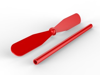 Blank Promotional Spinning Dragonfly For Branding And mock up. 3d render illustration.