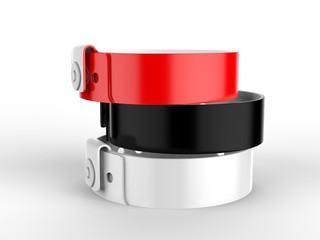 Blank Security Wristband Tag For Your Event And Parties. 3d render illustration.