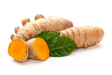 Turmeric isolated on white background