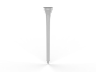 Blank Promotional Plastic Golf Bulk Tee for branding. 3d render illustration.