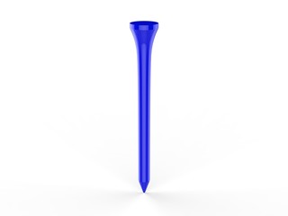 Blank Promotional Plastic Golf Bulk Tee for branding. 3d render illustration.