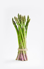 Asparagus heap isolated on white background