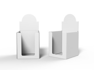 Blank counter top product display for mock up and branding. 3d render illustration.