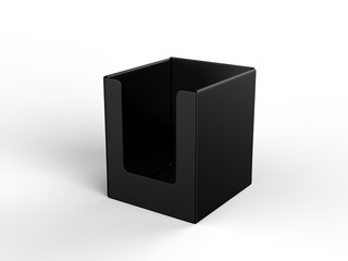 Blank counter top product display for mock up and branding. 3d render illustration.