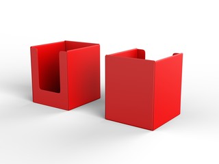 Blank counter top product display for mock up and branding. 3d render illustration.