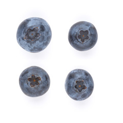Fresh blueberry on the white background.