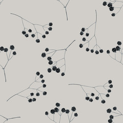 Seamless pattern with hand drawn stylized gypsophila - 272459677