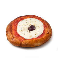 Pizzetta, typical sicily, Isolated on White Background