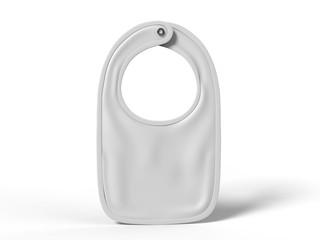 Blank Baby Bib for branding and mock up, 3d render illustration