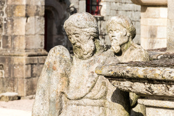 Guehenno, France. The Calvary of Guehenno, dating from 1550, one of the seven great calvaries...