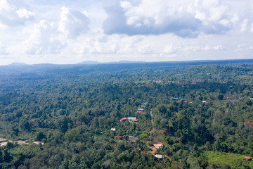 Fototapeta premium View from top shooting by drone camera, at south of Laos