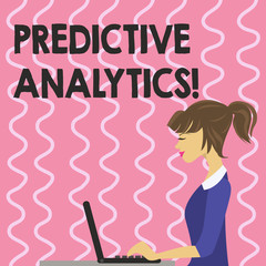 Text sign showing Predictive Analytics. Conceptual photo Method to forecast Perforanalysisce Statistical Analysis