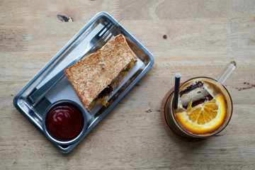  Whole wheat bread sandwich Clean food for health, start a good life with good quality breakfast.