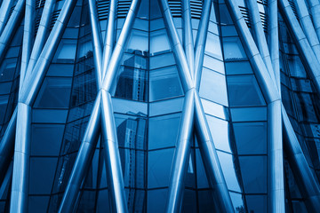 Obraz premium Close-up of glass windows of skyscrapers