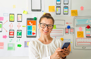 Website designer of mobile applications to smartphones.
