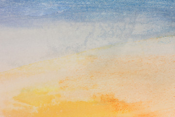 abstract watercolor background in blue and yellow