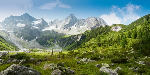 Deurstickers Panoramabild einer Berglandschaft in den österreichischen Alpen © by paul