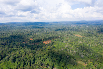 Fototapeta na wymiar View from top shooting by drone camera, at south of Laos