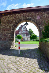 Plakat Rathaus in Gieselwerder an der Weser
