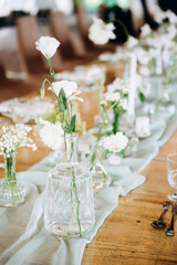 Wedding table setting and decoration
