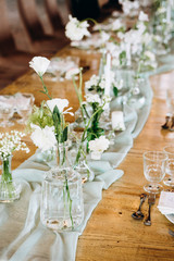 Wedding table setting and decoration