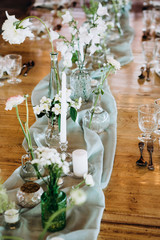 Wedding table setting and decoration