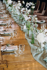 Wedding table setting and decoration