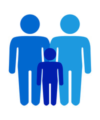 Gay, lesbian couples and family with children icons