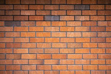 Fototapeta premium Horizontal brown brick wall.