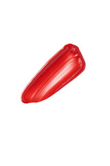 Smudge red lip lipstick on white background