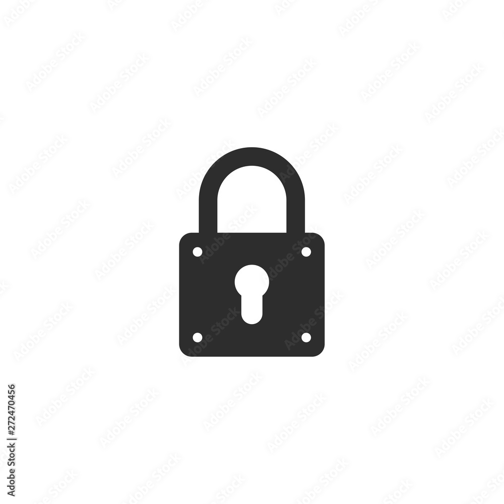 Poster Lock icon vector. Encryption icon. Lock Icon in trendy flat style isolated. Security symbol logo design inspiration