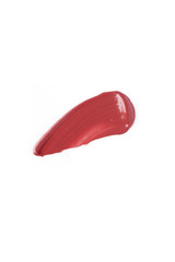 Smudge red lip lipstick on white background
