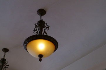 Fototapeta na wymiar interior antique illumination ceiling Classic
