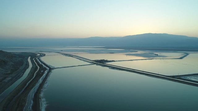 Morning aerial view of the Dead Sea mineral plantations. DJI_0034-01