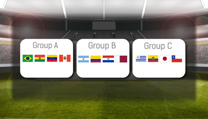 Soccer Cup Team Flags